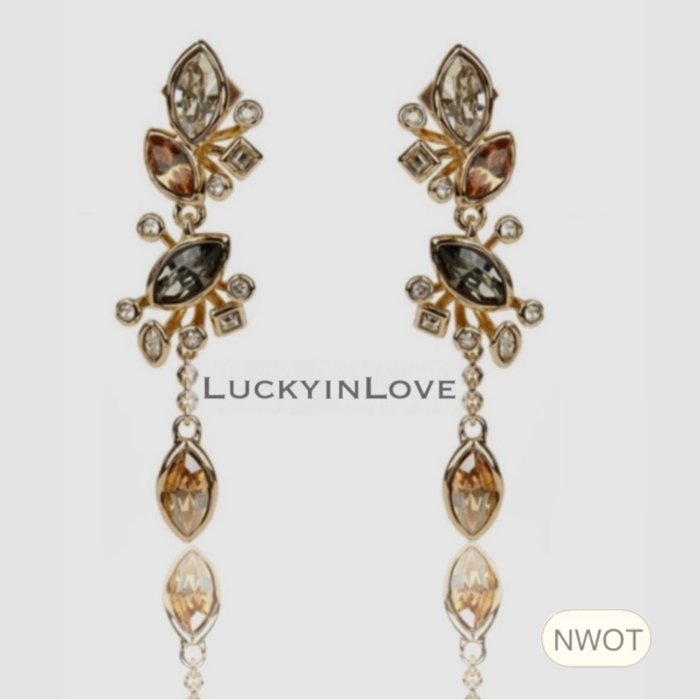 ALEXIS BITTAR Graceful Sculpted Dangling Crystal Post Earrings - Picture 2 of 11